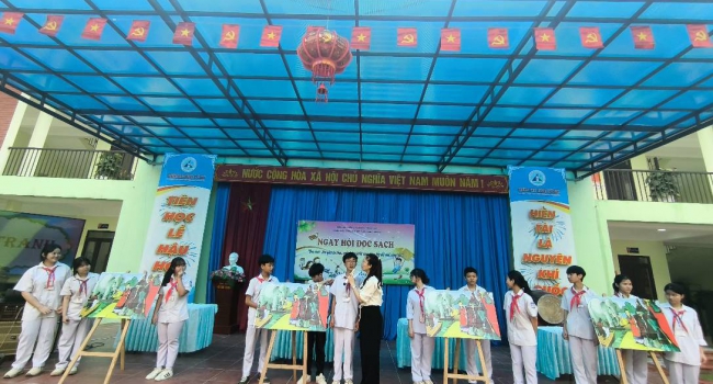 TRƯỜNG THCS LƯƠNG THẾ VINH TƯNG BỪNG TỔ CHỨC NGÀY HỘI ĐỌC SÁCH