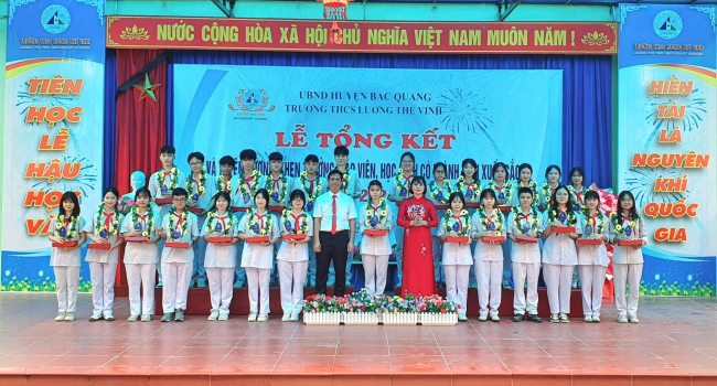 TRƯỜNG THCS LƯƠNG THẾ VINH LONG TRỌNG TỔ CHỨC LỄ TỔNG KẾT NĂM HỌC 2024-2025 VÀ TRI ÂN THẦY CÔ CỦA HỌC SINH NIÊN KHÓA 2021-2025